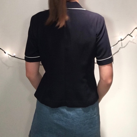 Julian Taylor Sailor Style Goth Button Up Blouse - Picture 3 of 4